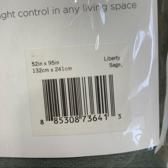 ECLIPSE Liberty Sage Light Filtering Curtain Panels Pair 2 52 in x 95 in NEW NIP - Picture 5 of 8